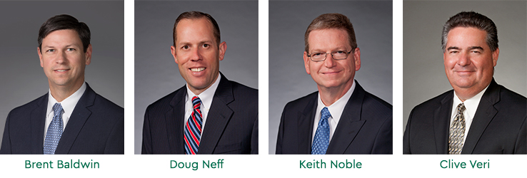 Pictured Left to Right: Brent Baldwin, Doug Neff, Keith Noble, Clive Veri.