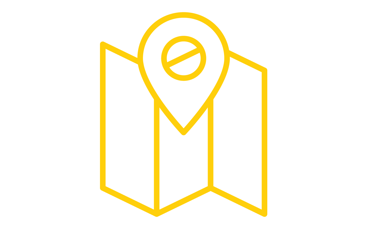 Line drawing of a road map.